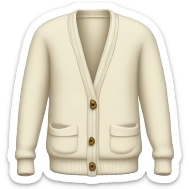 Cream cardigan sticker