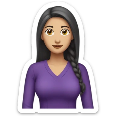 Armenian women in purple clothing in the bus sticker