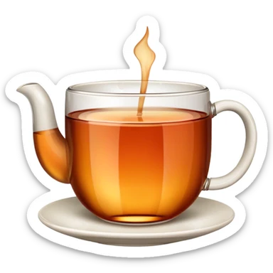 cup of tea with a peach tea  sticker