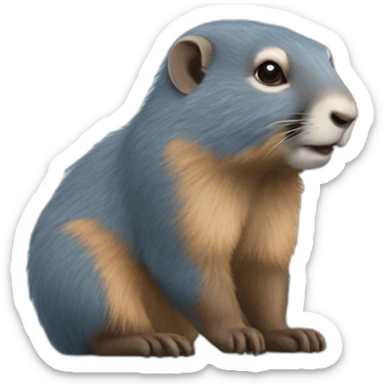 marmotte bleue sticker