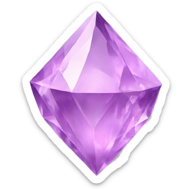 A pinkish-purple crystal. sticker