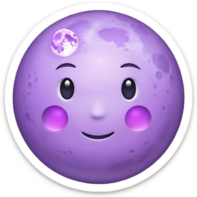Light purple moon sticker