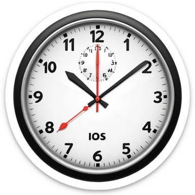 horloge avec la petite aiguille sur le 6 et la grande sur le 3 sticker