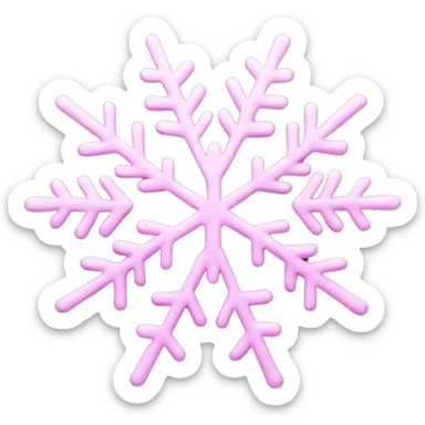 Pink snowflake sticker