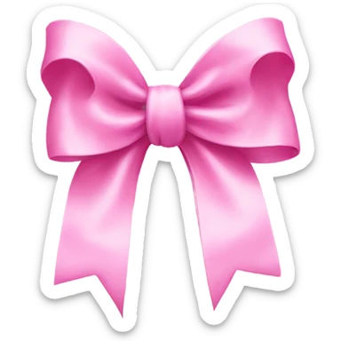 Pink bow sticker