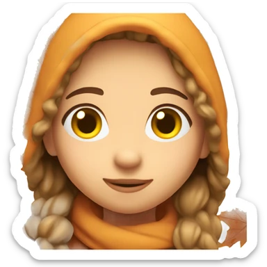 Cute autumn 3d emoji  sticker