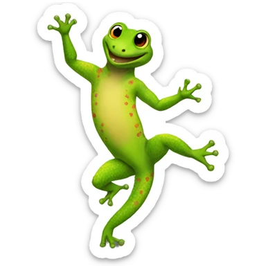 Gecko dancing sticker