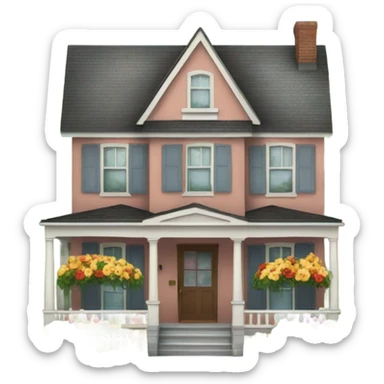 Pretty house sticker