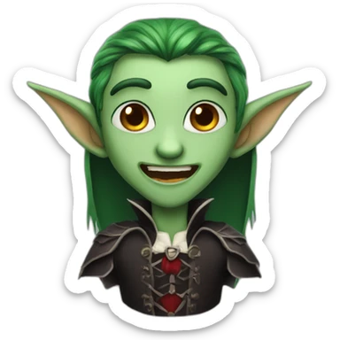Elf vampire sticker