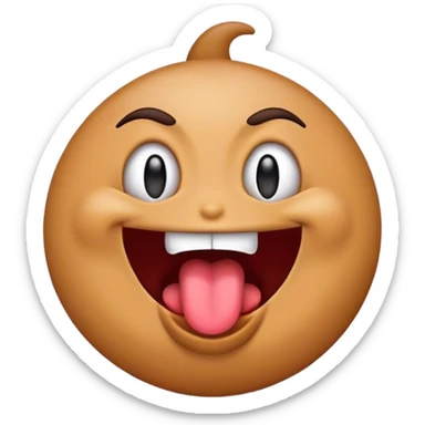 emoji that has its toungue out and is shaking head really crazy, so crazy emoji sticker