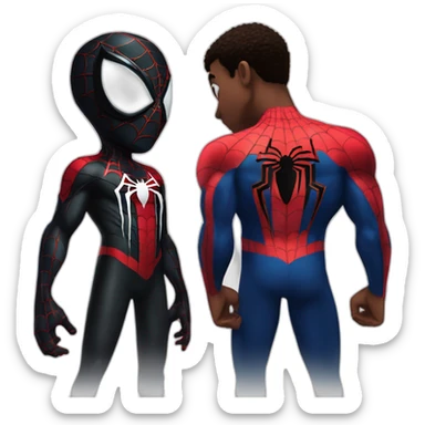 Miles morales spiderman et Venom spider man sticker