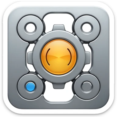 settings gear icon for site navigation. just one gear. no happy face, just grey, 6 notches sticker
