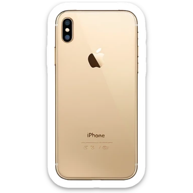back of iPhone in champagne gold colour sticker