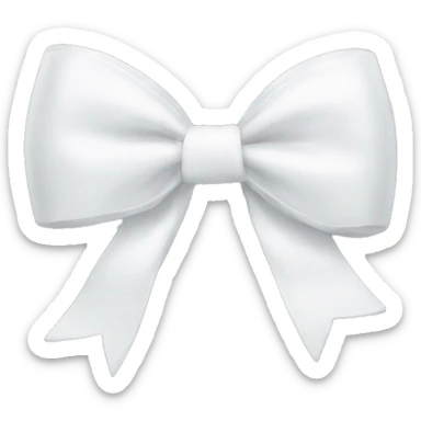 white bow sticker