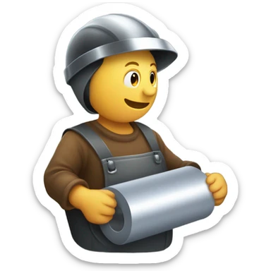 Welder welding a roll cage onto a racecar with a checkered flag behind him sticker