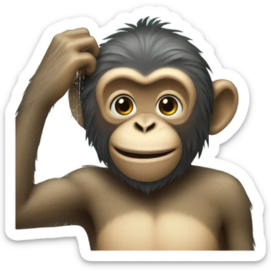monkey in the shower sticker