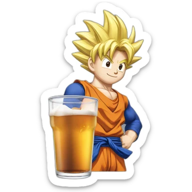 Goku drinking Pepsi sticker