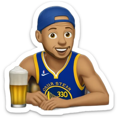 Steph curry in a pub sticker