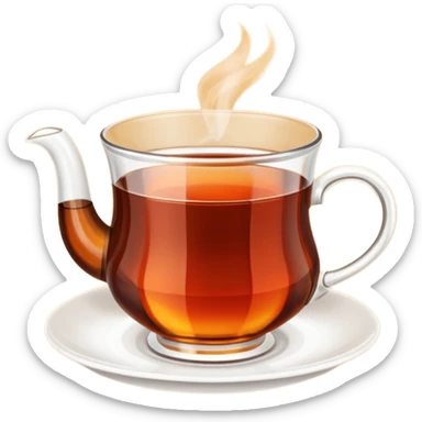 Turkish tea in the turkish tea cup sticker