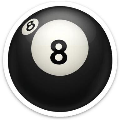 As este emoji 🎱 pero ponele un 1 a la par del ocho  sticker