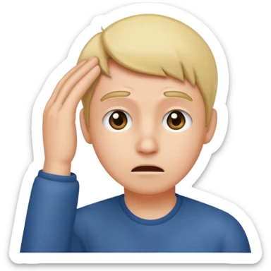 confused face scratching head sticker