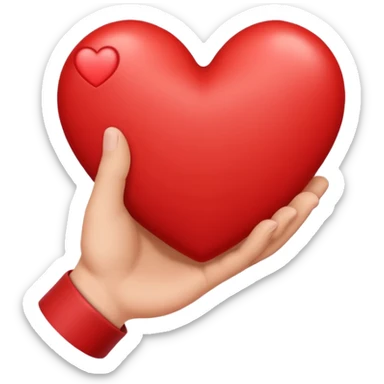 hand holding heart icon sticker