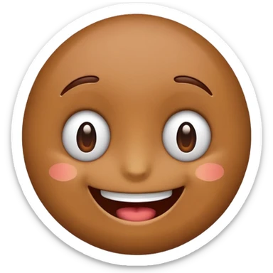 Cute emoji brown sticker