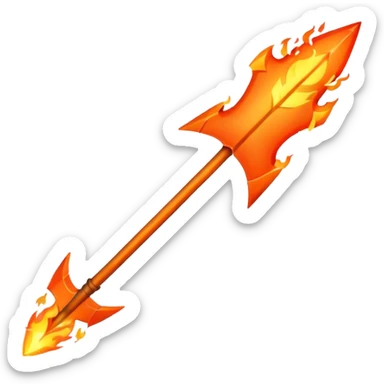 arco de flechas de fuego parecido al de los juegos del hambre sticker