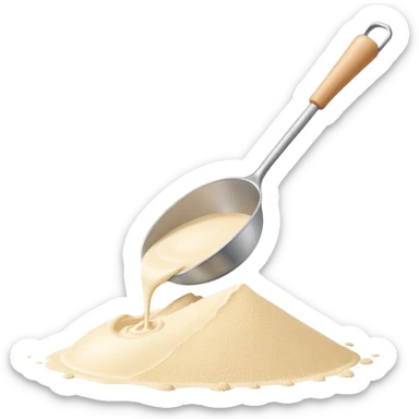 scoop of whey protein powder sticker