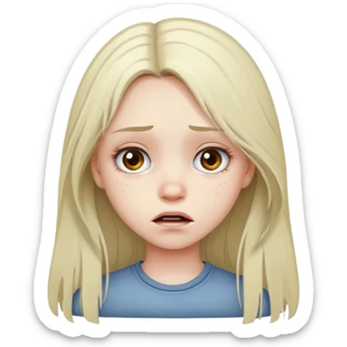 A girl choking herself sticker