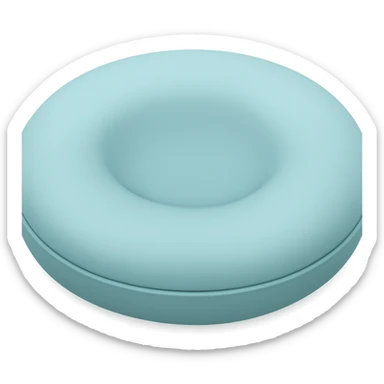 Remove all facial features (eyes, nose, mouth) from the cushion emoji, keep it simple and cute, in emoji style, no background. sticker