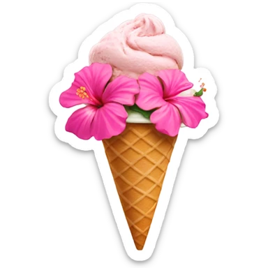 hibiscus ice cream  sticker