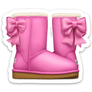 pink uggs with a bow on the back sticker