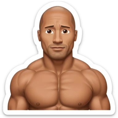Dwayne Johnson physique sticker