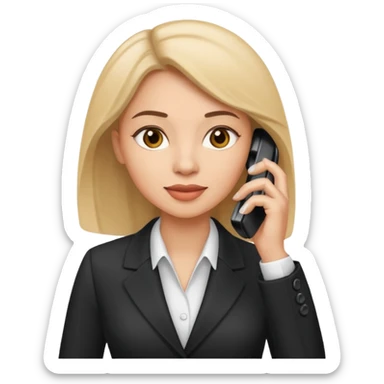 business woman talking on the mobile phone sticker