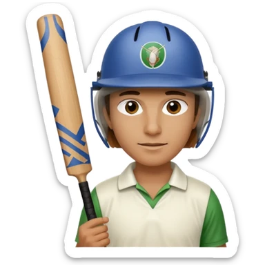 Person playing cricket sticker