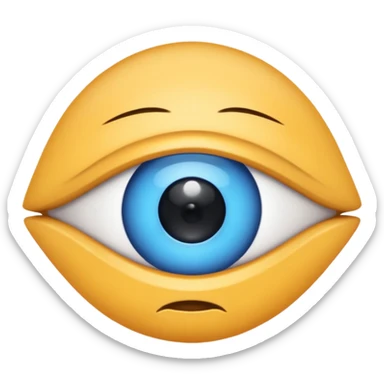 Twitching eye emoji sticker
