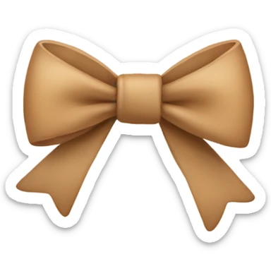 Light Brown bow  sticker