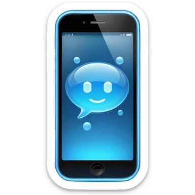 smartphone with a notification bubble sticker