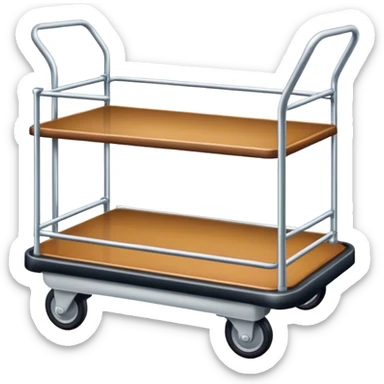 hotel trolley with only one platform at the bottom sticker