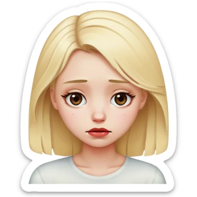 heart broken girl blonde  sticker