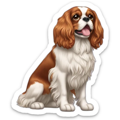  Cavalier King Charles Spaniel full body stand up sticker
