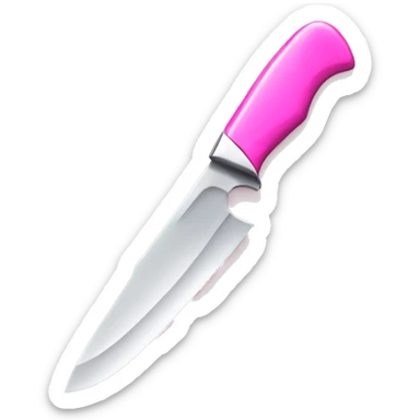 Pink knife with a glossy touch sticker