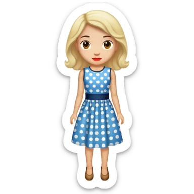 polkadot dress sticker
