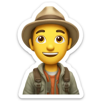 travelers beautiful interface illustrations of 3D character sticker