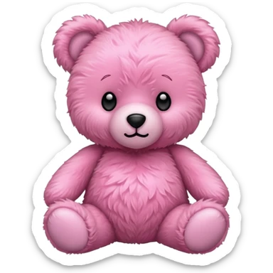 pink teddy bear  sticker