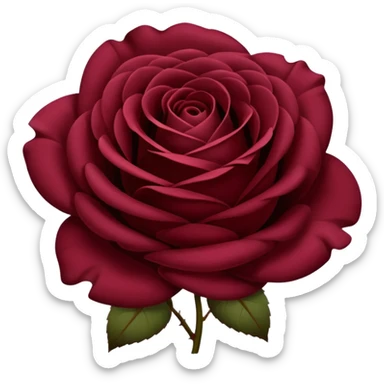 create a wine-colored rose sticker