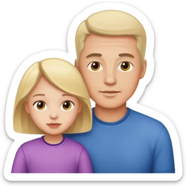 A man with his daughter sticker