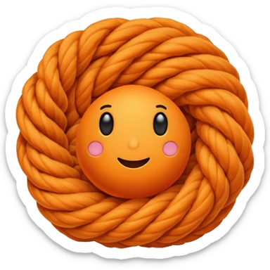 orange yarn  sticker