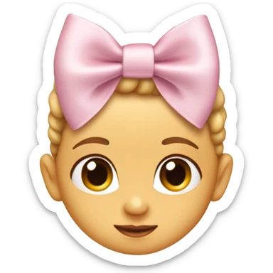 Baby pink coquette bow sticker